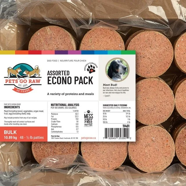 PGR 24 Lb Bulk Econo, half-pound patties